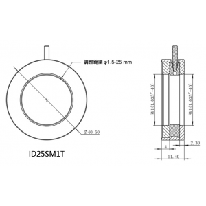 SM1內螺紋帶柄大口徑光圈