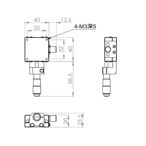經濟型不鏽鋼40mm線性鋼珠導軌型手動平移台