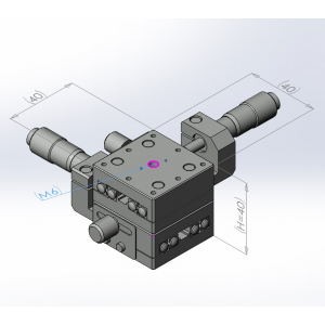 40mm交叉滾子XY手動平移台/中心M6孔