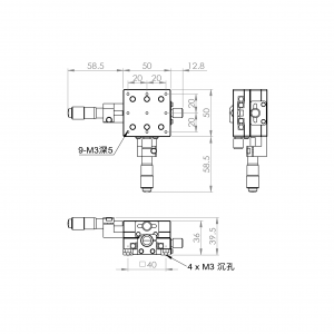 50mm交叉滾子XY手動平移台